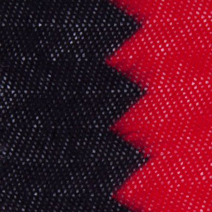 Red and Gray Big Zig Zags Soft Sweater Knit Detail