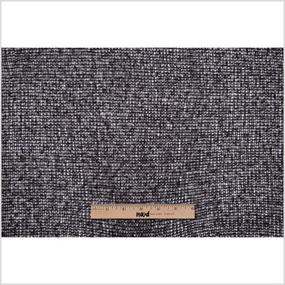 Black Open Weave Wool-Blend Sweater Knit - Full