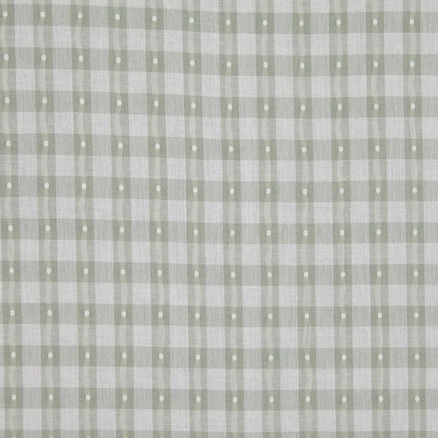 Moss Green Checked Cotton Shirting