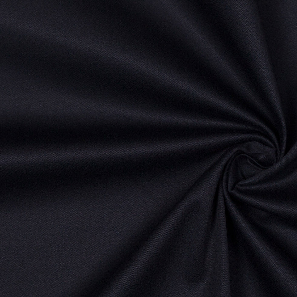 Limo Black Stretch Cotton Sateen