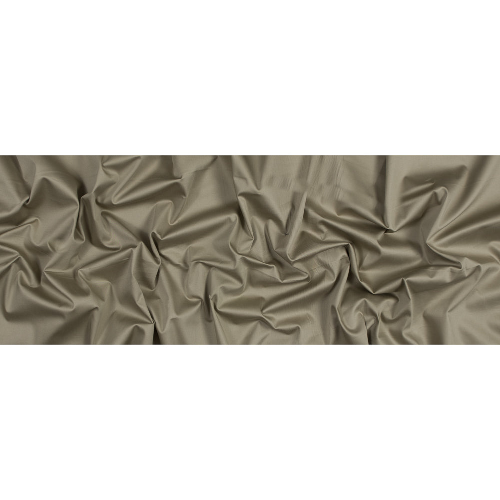 Khaki Stretch Cotton Sateen - Folded