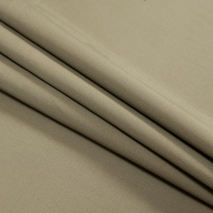 Khaki Stretch Cotton Sateen - Detail