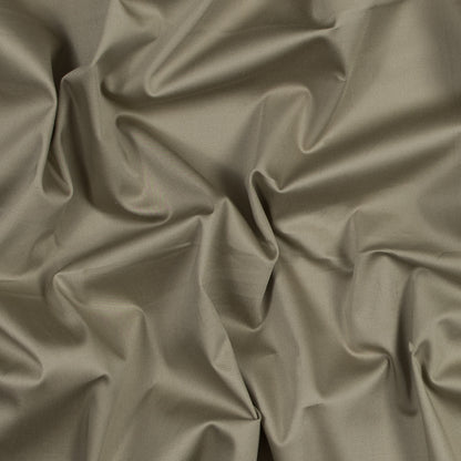 Khaki Stretch Cotton Sateen