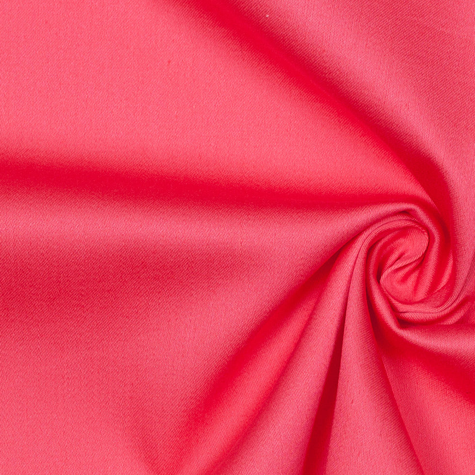 Sugar Coral Stretch Cotton Sateen