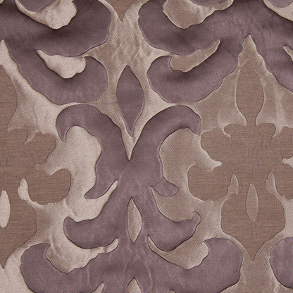 Charcoal Damask Polyester Brocade Satin