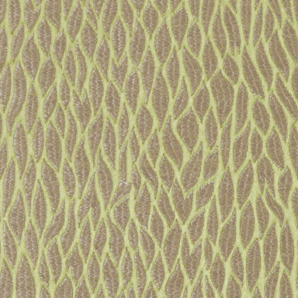 Green Small Leaves Poly Jacquard - Detail