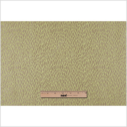 Green Small Leaves Poly Jacquard - Full