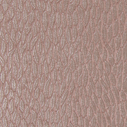Taupe Small Leaves Poly Jacquard Detail