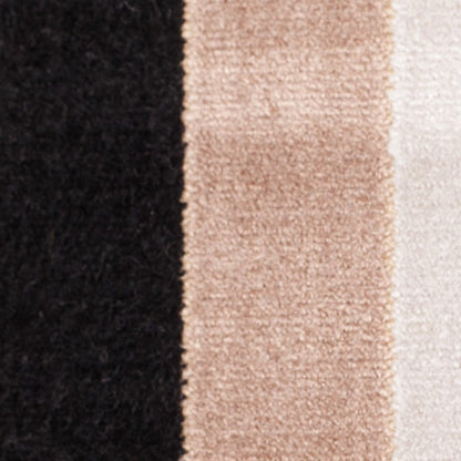 Brown/Beige Striped Polyester Blended Velvet Detail