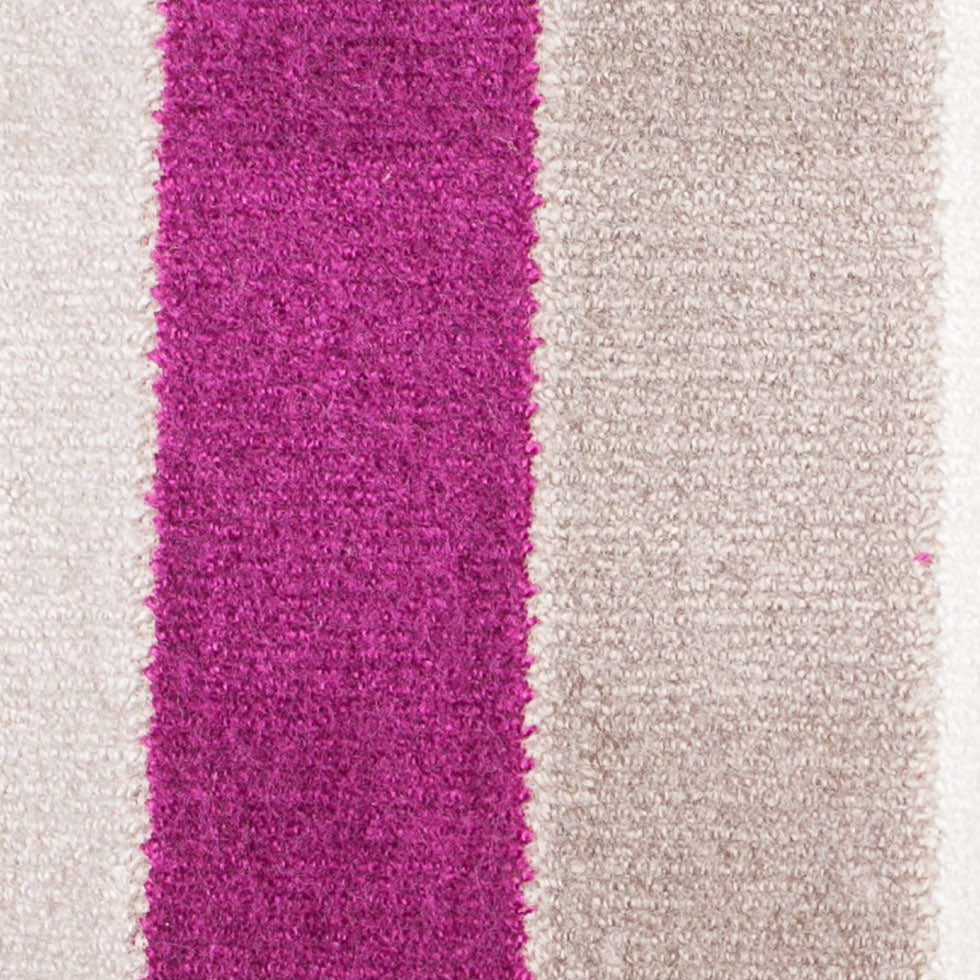 Fuchsia/Green Striped Polyester Blended Velvet - Detail
