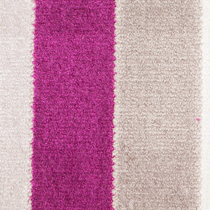 Fuchsia/Green Striped Polyester Blended Velvet - Detail