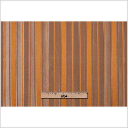 Orange Satiny Textured Poly Stripes - Full