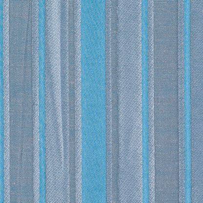 Blue Satiny Textured Poly Stripes Detail