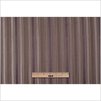 Brown Satiny Textured Poly Stripes Full