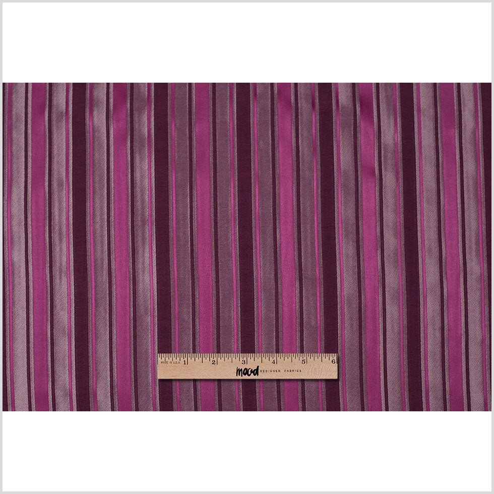 Fuchsia Satiny Textured Poly Stripes Full