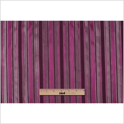 Fuchsia Satiny Textured Poly Stripes Full