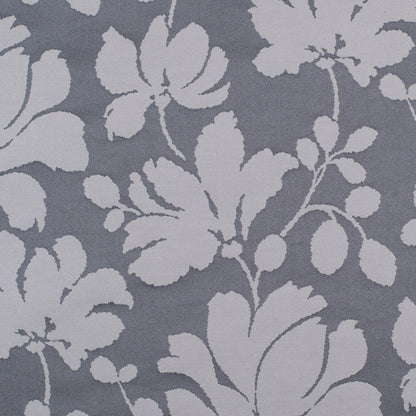 Gray Floral Polyester Sateen/Jacquard