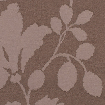 Brown Floral Polyester Sateen/Jacquard - Detail