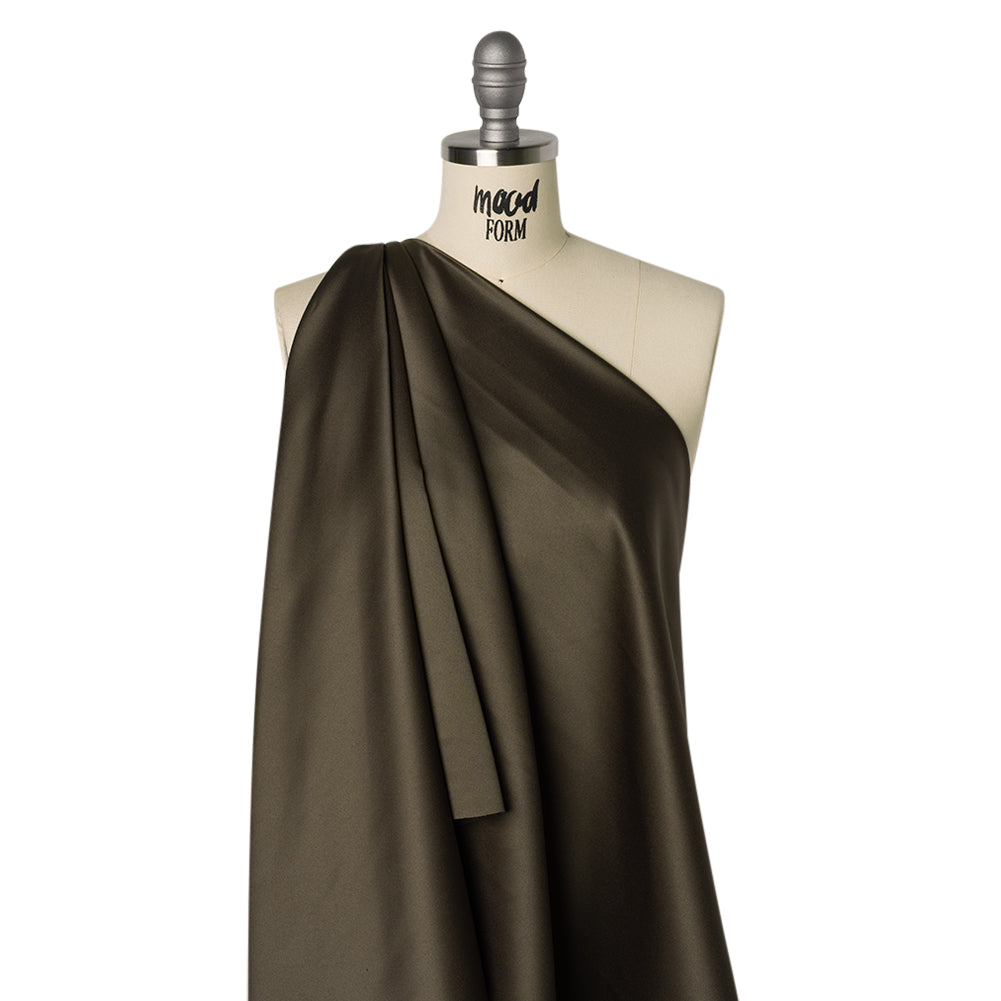 Black Coffee Brilliant Colors Poly Satin Drape