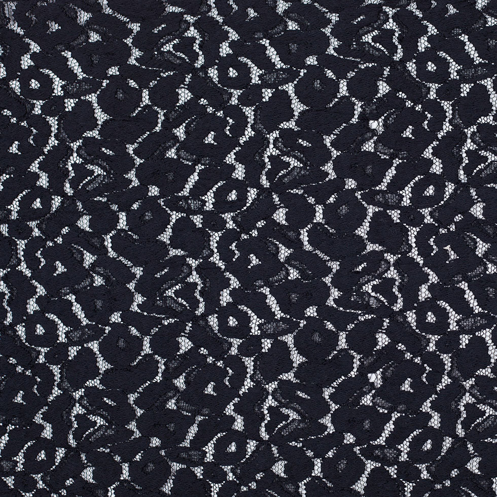 NYC Designer Black Midweight Cotton Lace