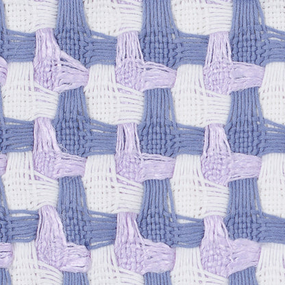 Italian Lavender and Ivory Cotton Novelty Houndstooth Woven Detail