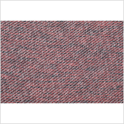 Bright Coral and Black Metallic Tweed - Full