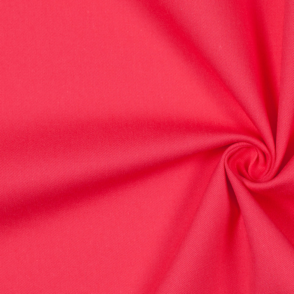 Fiesta Red Stretch Cotton Twill