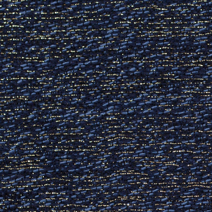Dusky Blue, Black and Metallic Gold Novelty Woven Detail