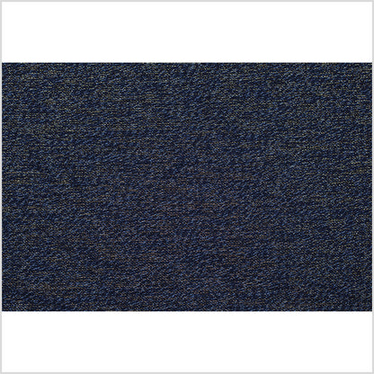 Dusky Blue, Black and Metallic Gold Novelty Woven Full