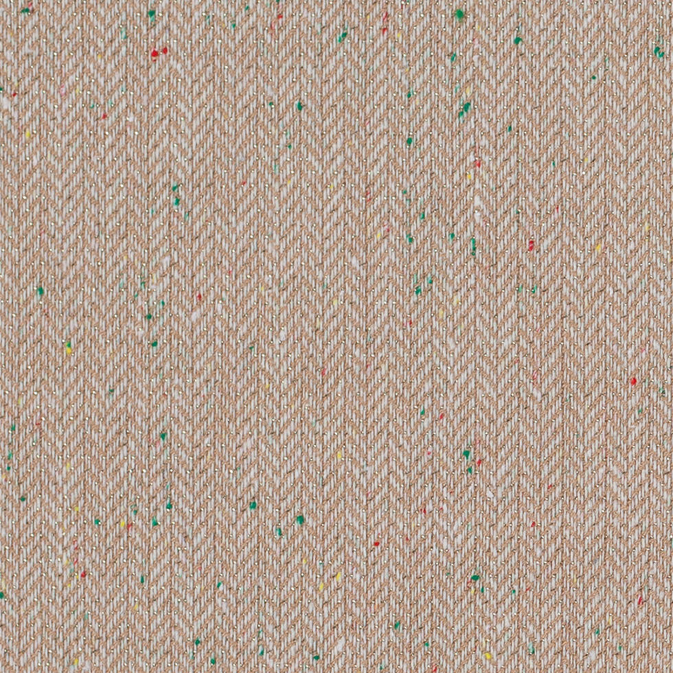 Warm Tan with Gold Flecks Herringbone Suiting - Detail