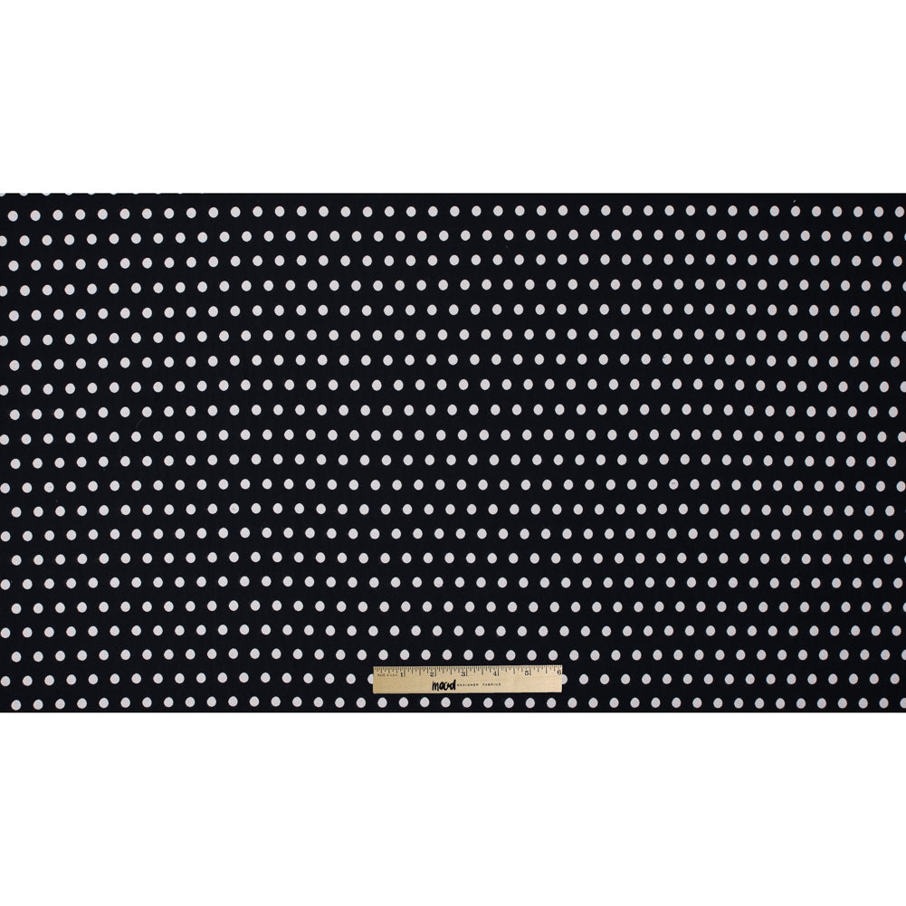 Black and Ivory Polka Dotted Embroidered Woven - Full