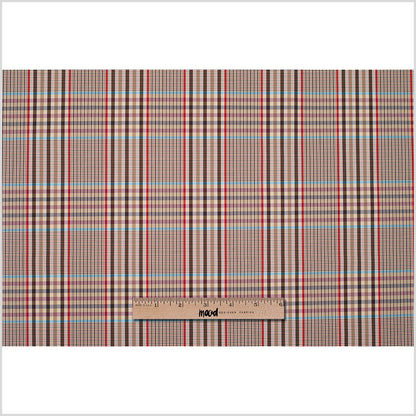 Tan Plaid Cotton Blend Full