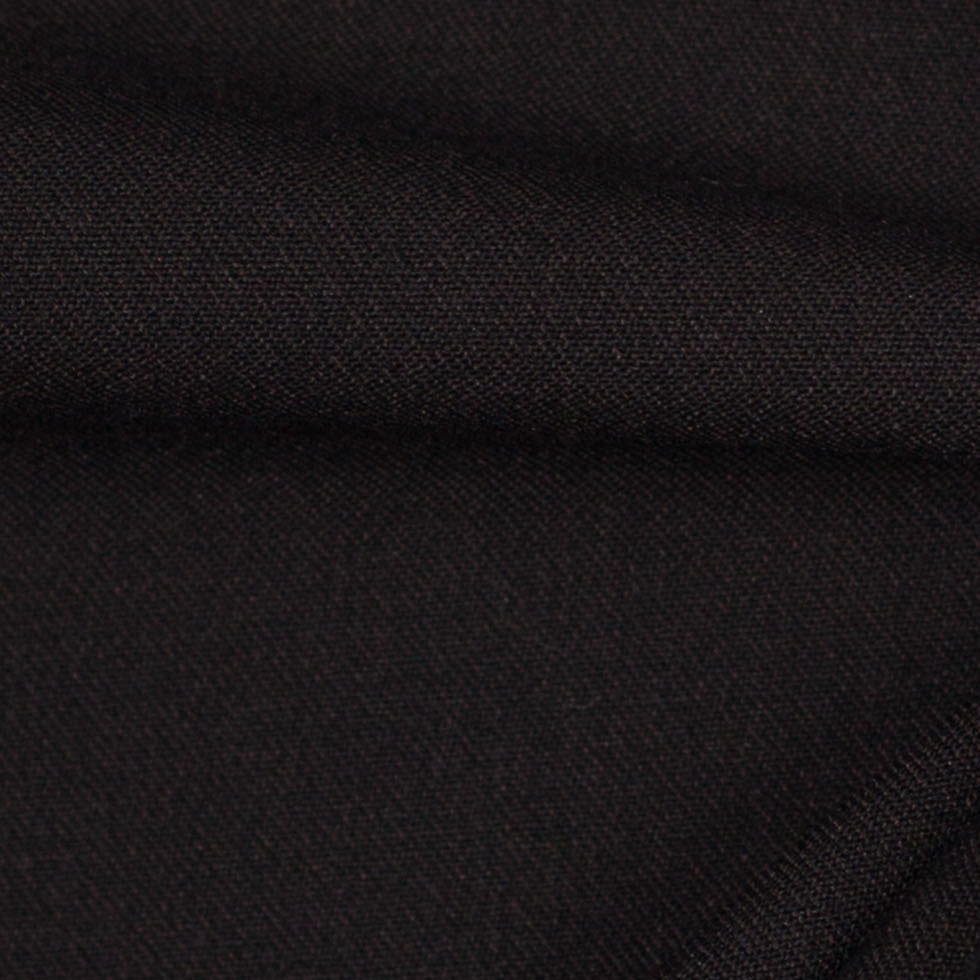 Famous Designer Black Brown Polyester Twill Blend - Detail