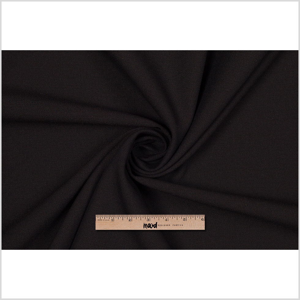 Famous Designer Black Brown Polyester Twill Blend - Full