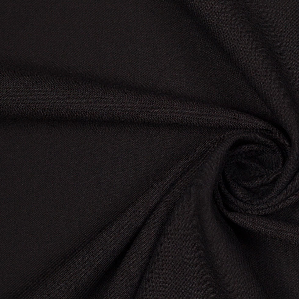 Famous Designer Black Brown Polyester Twill Blend
