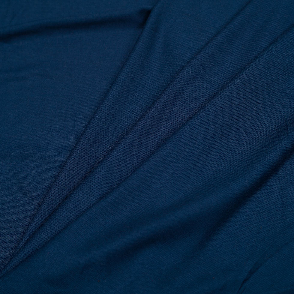 Moroccan Blue Viscose Jersey - Folded