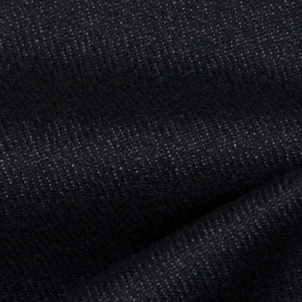 Licorice Black Lightweight Wool Suiting Detail