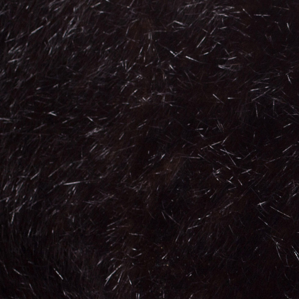 Black-Brown Faux Mink Fur - Detail