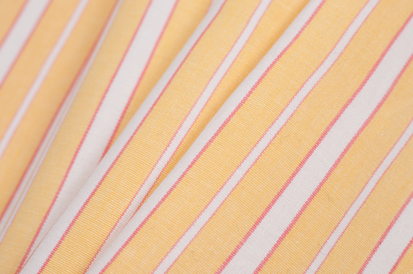 Impala Pink and White Striped Cotton Canvas - Folded