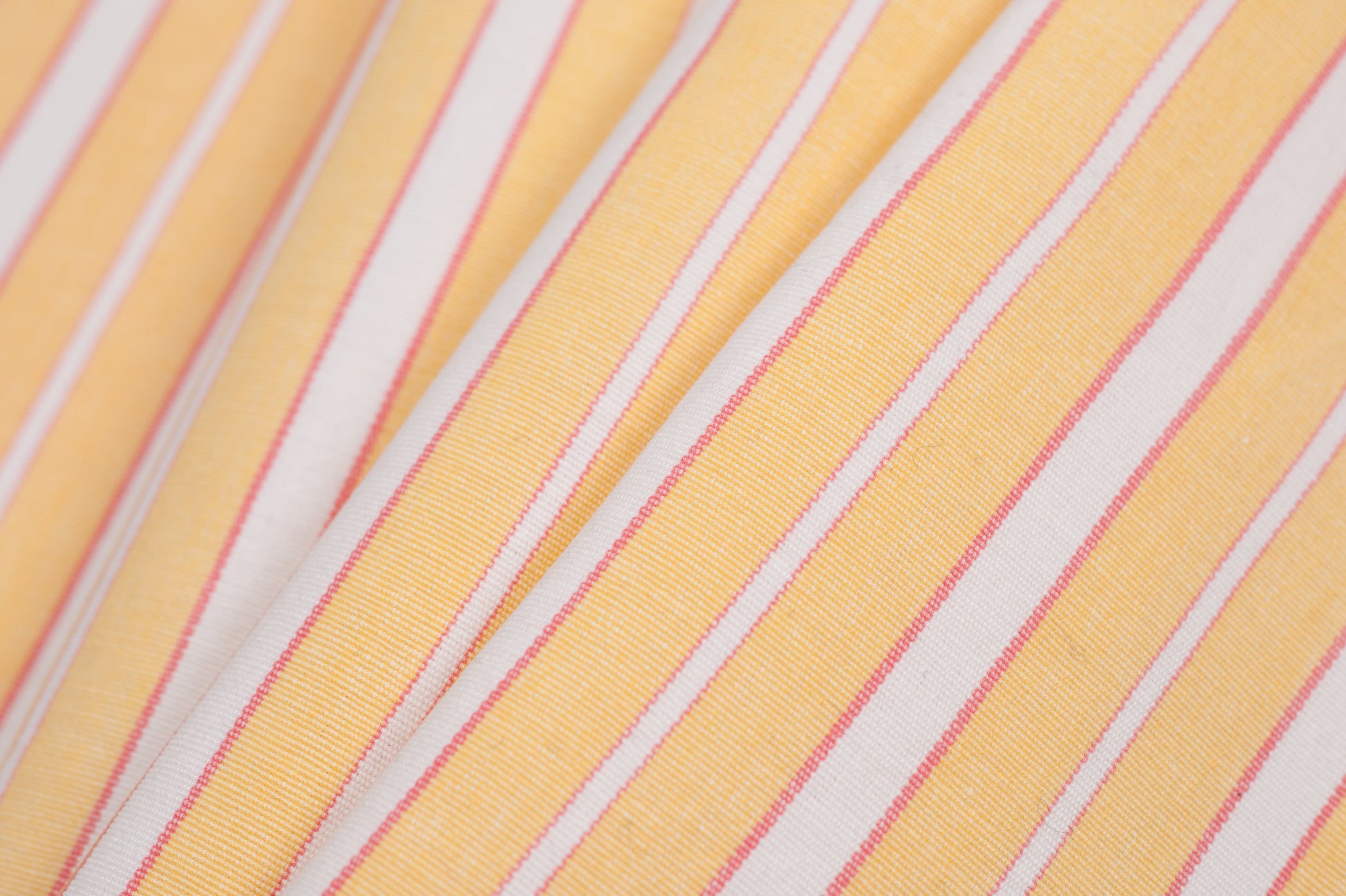 Impala Pink and White Striped Cotton Canvas - Folded
