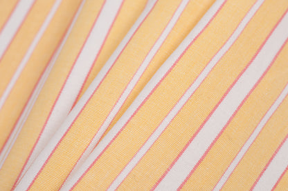 Impala Pink and White Striped Cotton Canvas - Folded