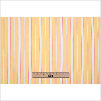 Impala Pink and White Striped Cotton Canvas - Full