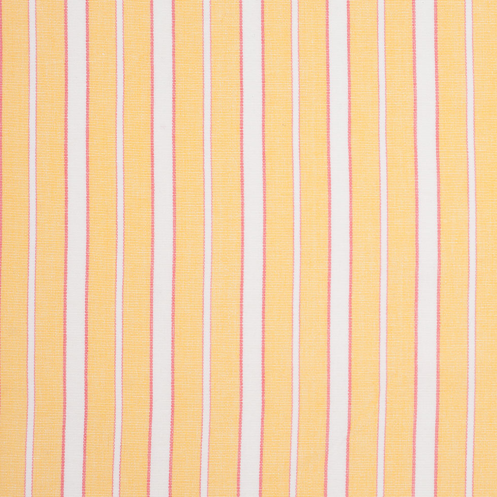 Impala Pink and White Striped Cotton Canvas