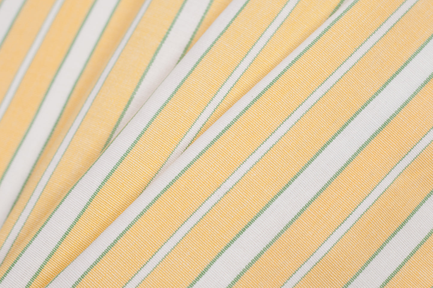 Impala Green and White Striped Cotton Canvas Folded