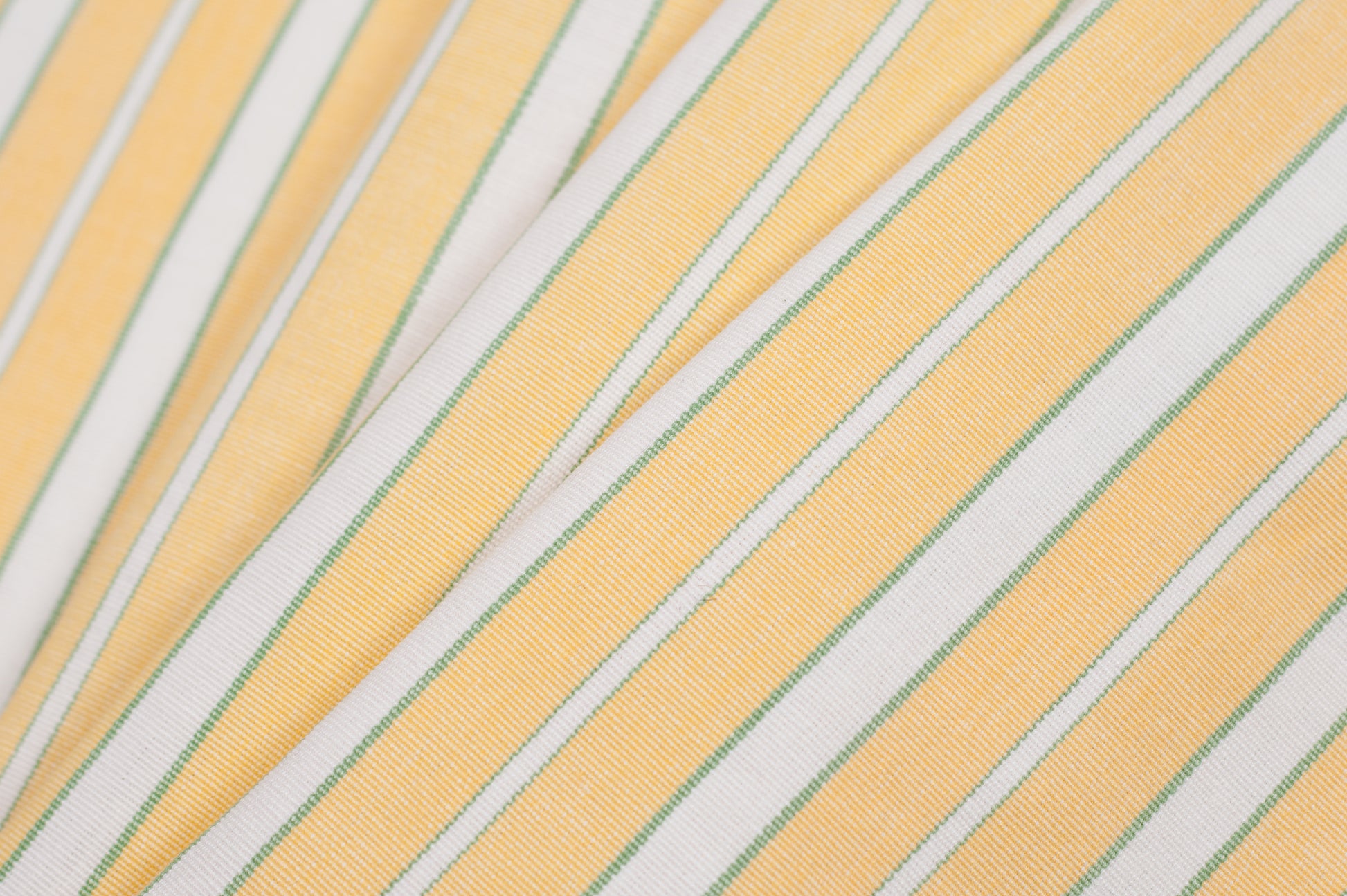 Impala Green and White Striped Cotton Canvas Folded