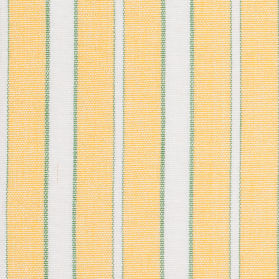 Impala Green and White Striped Cotton Canvas Detail