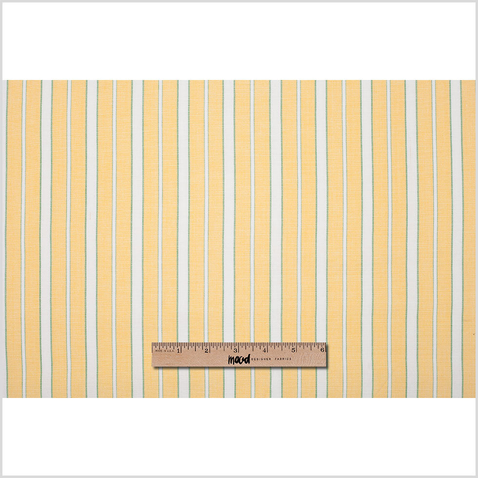 Impala Green and White Striped Cotton Canvas Full
