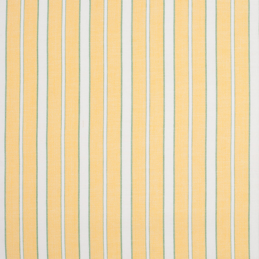 Impala Green and White Striped Cotton Canvas