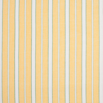 Impala Green and White Striped Cotton Canvas