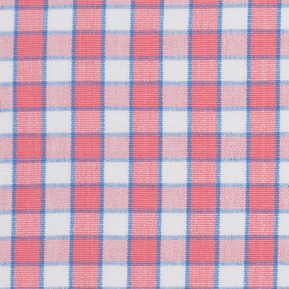 Cotton Candy Pink and Blue Checked Handwoven Cotton Detail